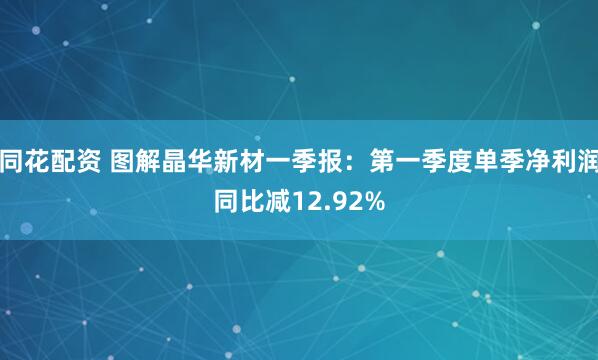 同花配资 图解晶华新材一季报：第一季度单季净利润同比减12.92%